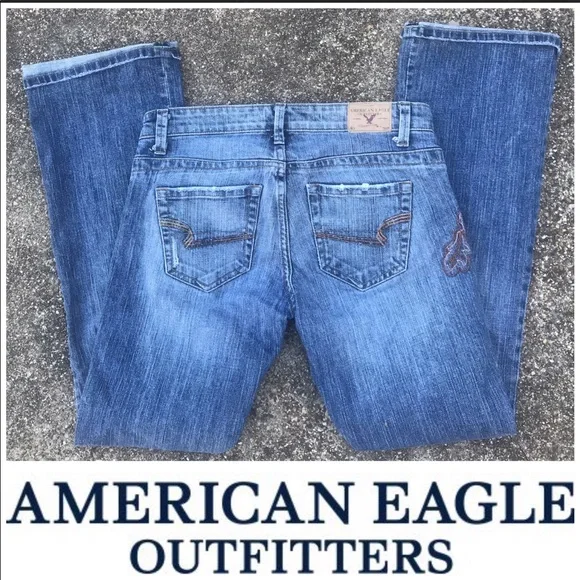American Eagle Outfitters Blue Boot Cut Jeans - Picture 2 of 8